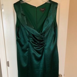 Dress Barn Metallic Green Party Dress, Size 16